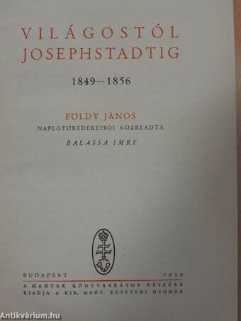 Világostól Josephstadtig 1849-1856