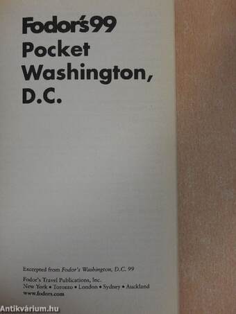 Fodor's 99 pocket Washington, D.C.