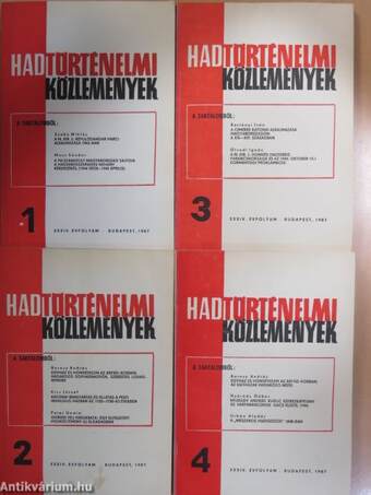 Hadtörténelmi Közlemények 1987/1-4.