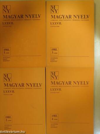 Magyar Nyelv 1981/1-4.
