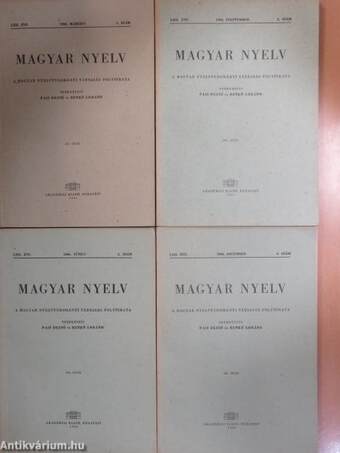 Magyar Nyelv 1966/1-4.