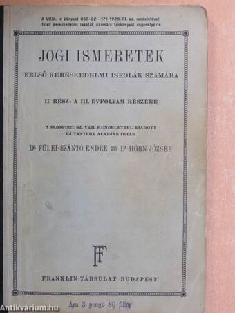 Jogi ismeretek II.