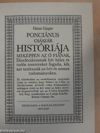 Ponciánus császár históriája