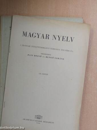 Magyar nyelv 1964/1-4.