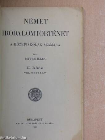 Német irodalomtörténet (gótbetűs)