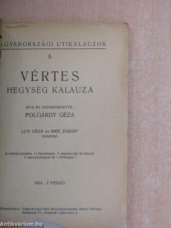 Vértes hegység kalauza