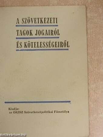 A szövetkezeti tagok jogairól és kötelességeiről