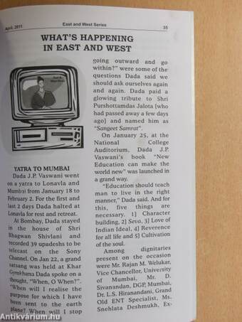 East and West Series Vol. 53 No. 4 April, 2011