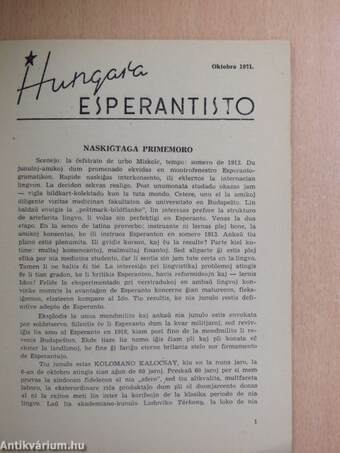 Hungara Esperantisto Oktobro 1971.