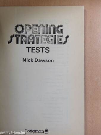 Opening Strategies - Tests