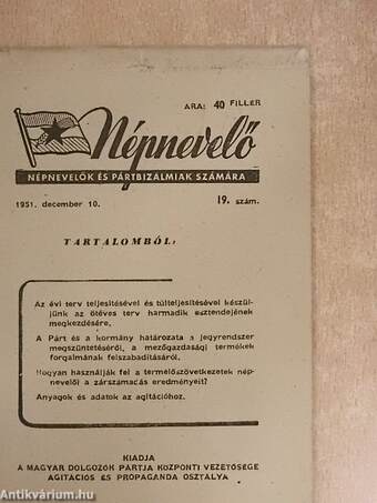 Népnevelő 1951. december 10.