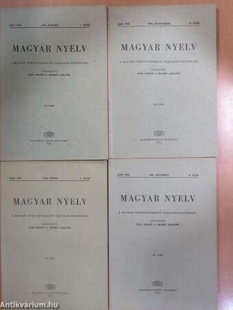 Magyar Nyelv 1968/1-4.