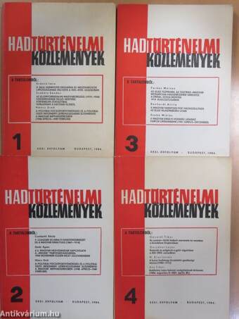 Hadtörténelmi Közlemények 1984/1-4.