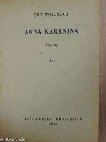 Anna Karenina I-IV.