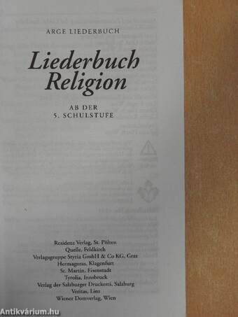 Liederbuch Religion