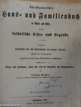 Christkatholisches Haus- und Familienbuch (gótbetűs)