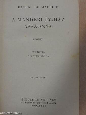 A Manderley-ház asszonya