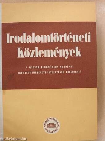 Irodalomtörténeti Közlemények 1957/1-4.