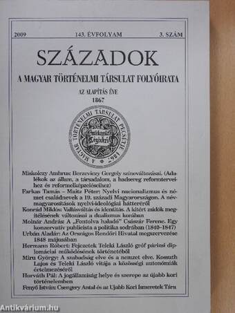 Századok 2009/3.