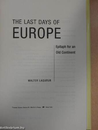 The Last days of Europe