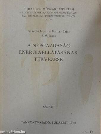 A népgazdaság energiaellátásának tervezése