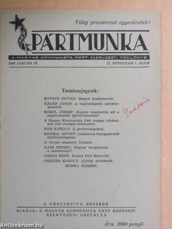 Pártmunka 1946. január 15.