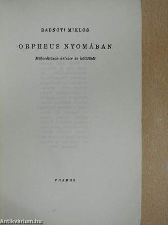 Orpheus nyomában