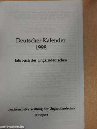 Deutscher Kalender 1998