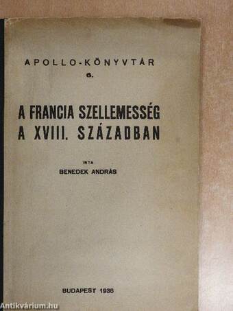 A francia szellemesség a XVIII. században