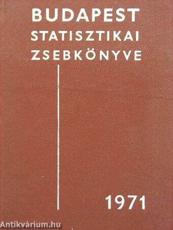 Budapest statisztikai zsebkönyve 1971