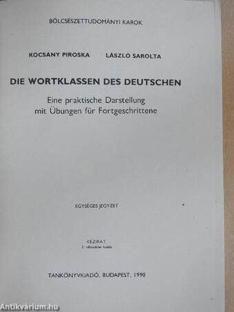 Die Wortklassen des Deutschen