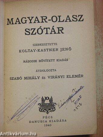 Magyar-olasz szótár