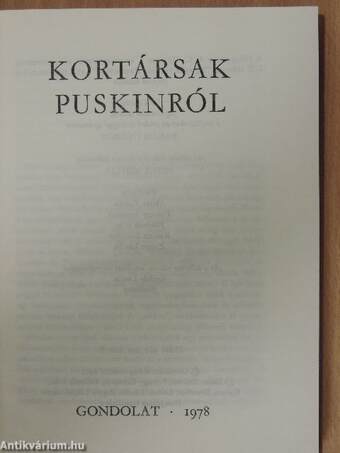 Kortársak Puskinról