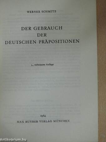 Der Gebrauch der deutschen präpositionen