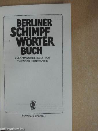 Berliner Schimpfwörter Buch