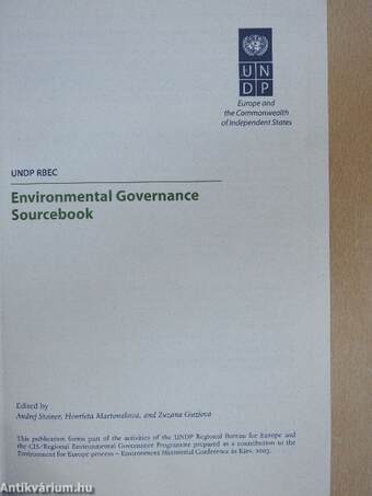 Environmental Governance Sourcebook