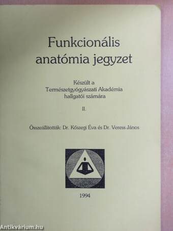 Funkcionális anatómia jegyzet II.