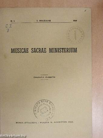 Musicae Sacrae Ministerium I. Halbjahr 1964