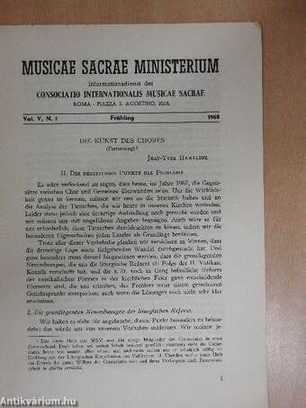 Musicae Sacrae Ministerium Frühling 1968