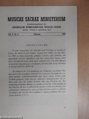 Musicae Sacrae Ministerium Sommer 1968