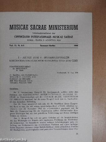 Musicae Sacrae Ministerium Sommer-Herbst 1966