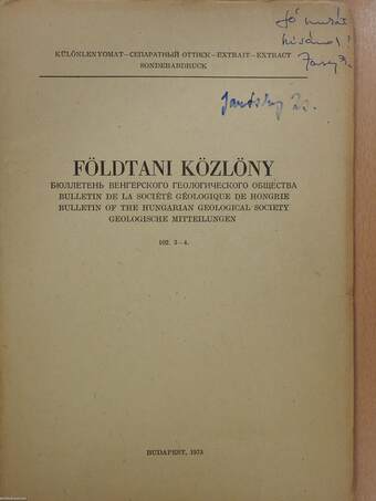 A magyar földtani irodalom jegyzéke, 1971. (dedikált példány)