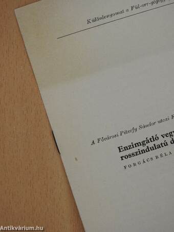 Enzimgátló vegyület intratumoralis alkalmazása rosszindulatú daganatos vérzés esetén (dedikált példány)