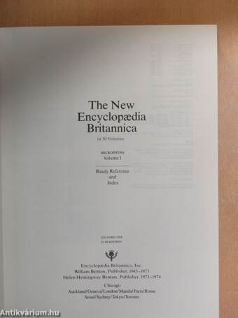 The New Encyclopaedia Britannica I-XXIX./Propaedia