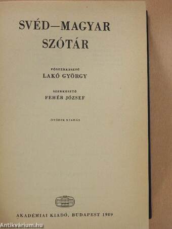 Svéd-magyar szótár