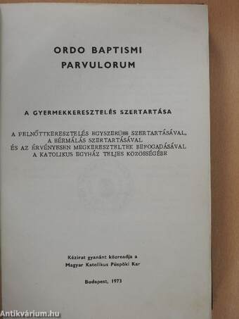 Ordo Baptismi Parvulorum