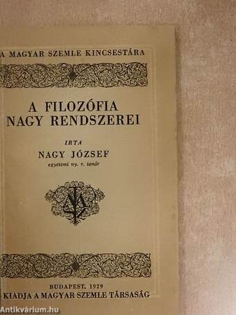 A filozófia nagy rendszerei