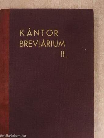 Kántor breviárium 1943-44.