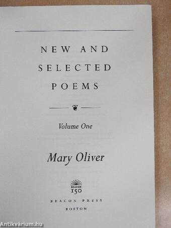 New and Selected Poems I.