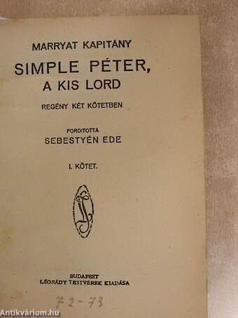 Simple Péter, a kis lord I-II.